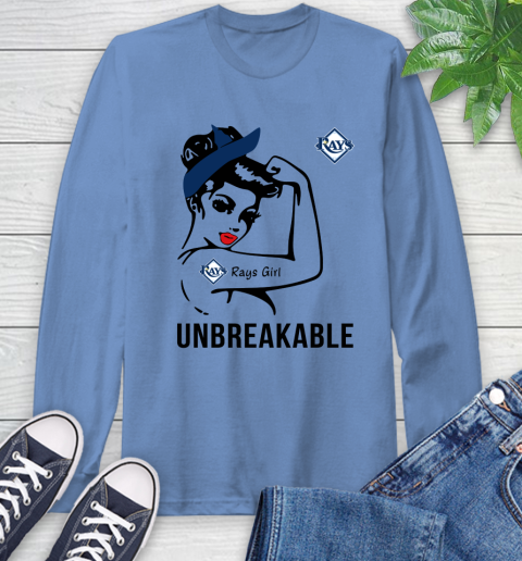 MLB Tampa Bay Rays Girl Unbreakable Baseball Sports Long Sleeve T-Shirt 10