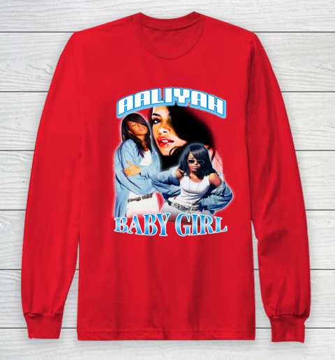 Aaliyah T Shirt Baby Girl Long Sleeve T Shirt Tee For Sports