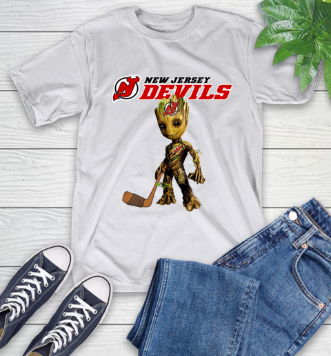 New Jersey Devils NHL Hockey Groot Marvel Guardians Of The Galaxy T-Shirt 12