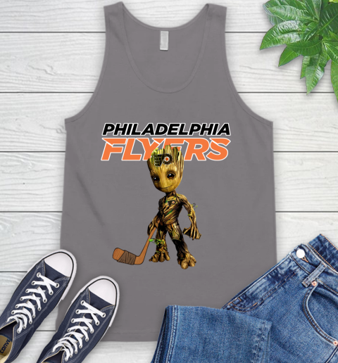 Philadelphia Flyers NHL Hockey Groot Marvel Guardians Of The Galaxy Tank Top 7