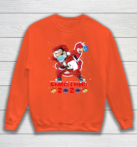 Cleveland Indians Funny Santa Claus Dabbing Christmas 2020 MLB Sweatshirt 3