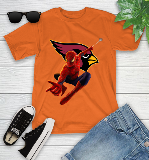NFL Spider Man Avengers Endgame Football Arizona Cardinals Youth T-Shirt 7