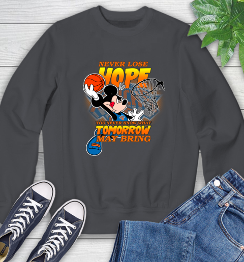 New York Knicks NBA Basketball Mickey Disney Never Lose Hope Sweatshirt 6