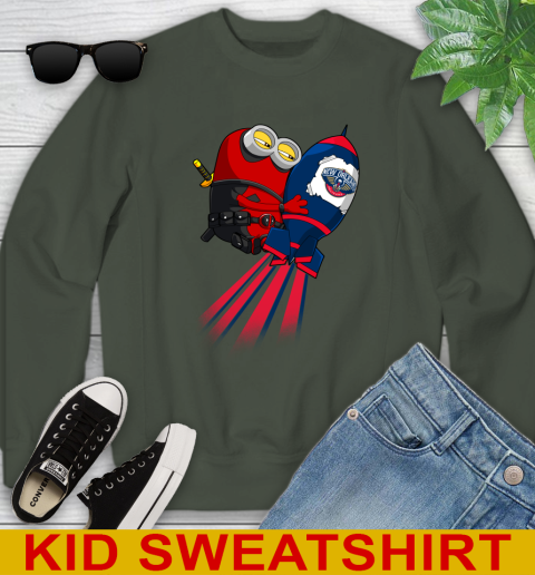 NBA Basketball New Orleans Pelicans Deadpool Minion Marvel Shirt Youth Sweatshirt 8