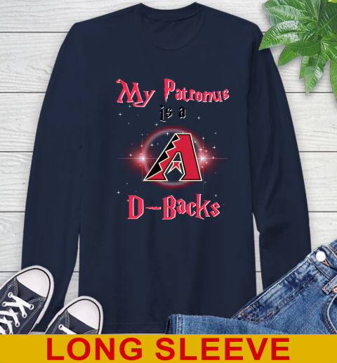 MLB Baseball Harry Potter My Patronus Is A Arizona Diamondbacks Long Sleeve T-Shirt 3