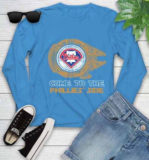 MLB Come To The Philadelphia Phillies Side Star Wars Baseball Sports Youth Long Sleeve 8