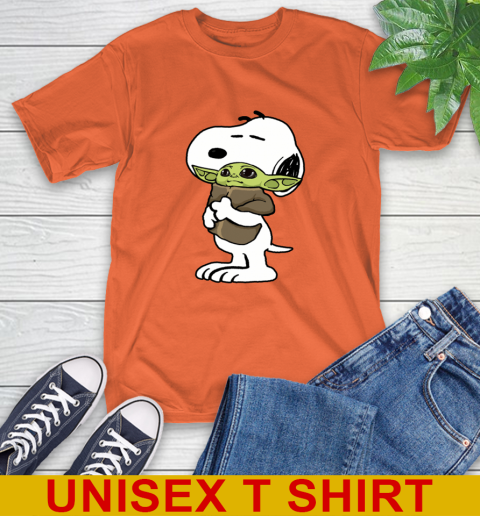 Snoopy Hugging Baby Yoda Shirt 5
