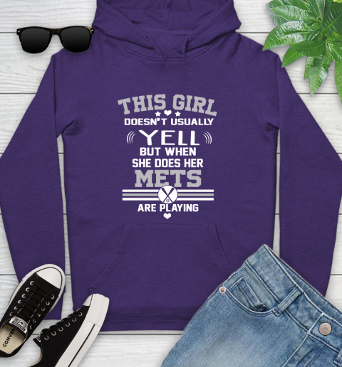 New York Mets MLB Baseball I Yell When My Team Is Playing Youth Hoodie 5