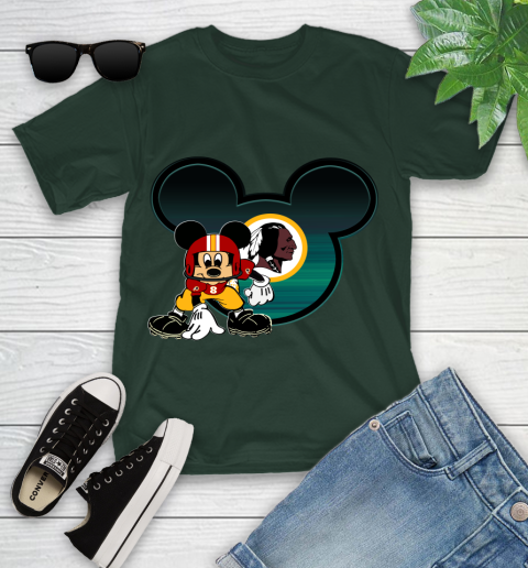 NFL Washington Redskins Mickey Mouse Disney Football T Shirt Youth T-Shirt 5