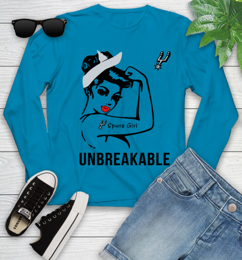 NBA San Antonio Spurs Girl Unbreakable Basketball Sports Youth Long Sleeve 5