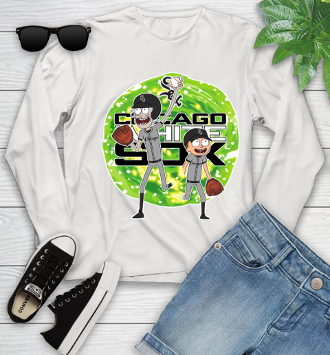 MLB Chicago White Sox Rick And Morty Baseball Sports Youth Long Sleeve 12
