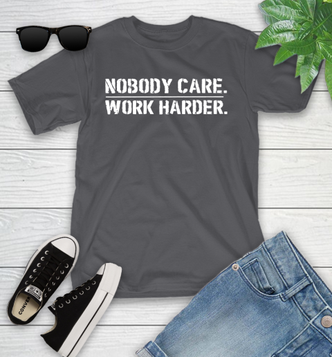 Lamar Jackson Nobody Cares Work Harder Youth T-Shirt 6
