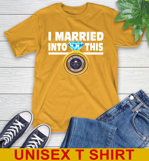 New Orleans Pelicans NBA Basketball I Married Into This My Team Sports T-Shirt 2