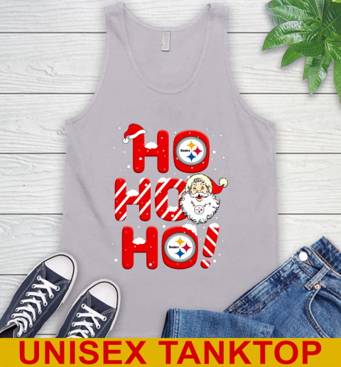 Pittsburgh Steelers NFL Football Ho Ho Ho Santa Claus Merry Christmas Shirt Tank Top 3