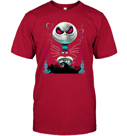 NFL New York Jets Jack Skellington Sally The Nightmare Before Christmas Football qPoTo4B7xmW classic t shirt 2 95 151514 front red