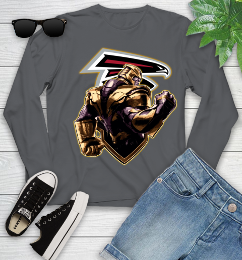 NFL Thanos Avengers Endgame Football Sports Atlanta Falcons Youth Long Sleeve 8
