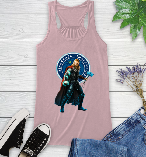 NBA Thor Avengers Endgame Basketball Minnesota Timberwolves Racerback Tank 11