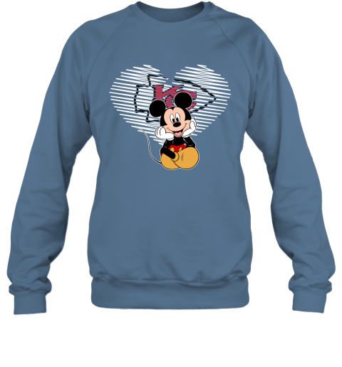 NFL Kansas City Chiefs The Heart Mickey Mouse Disney Football T Shirt 1H9nO6xFy0q sweatshirt 35 95 151514 front indigo blue