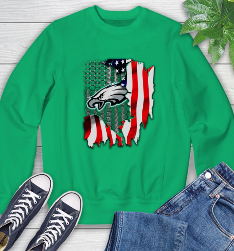 Philadelphia Eagles NFL Football American Flag Sweatshirt 8 Philadelphia Eagles NFL Football American Flag Sweatshirt - Image 8