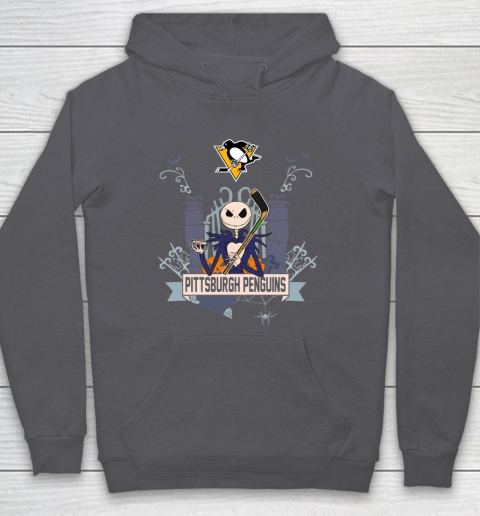 NHL Pittsburgh Penguins Hockey Jack Skellington Halloween Hoodie 4