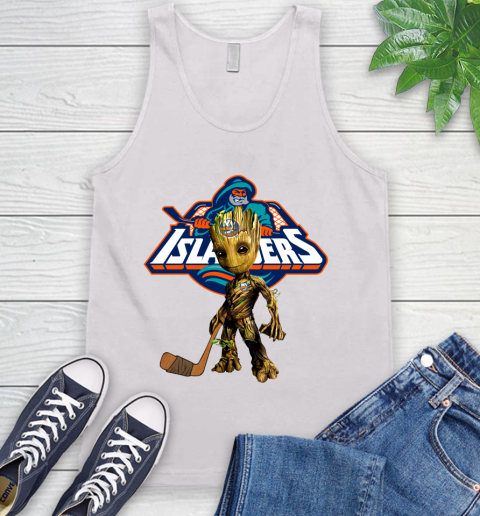 New York Islanders NHL Hockey Groot Marvel Guardians Of The Galaxy Tank Top