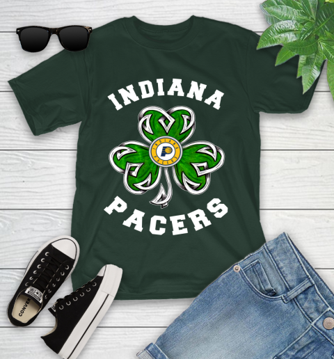 NBA Indiana Pacers Three Leaf Clover St Patrick's Day Basketball Sports Youth T-Shirt 5
