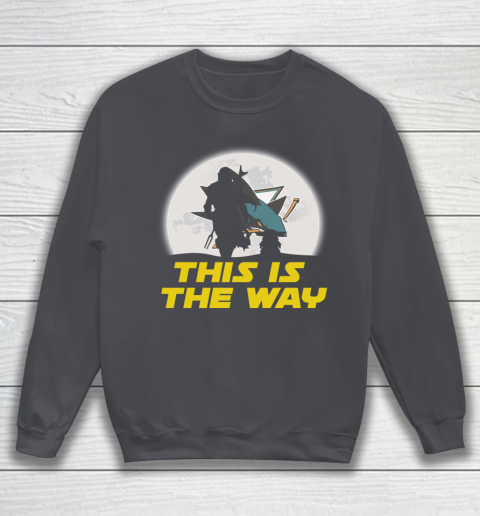 San Jose Sharks NHL Ice Hockey Star Wars Yoda And Mandalorian This Is The Way Sweatshirt 4