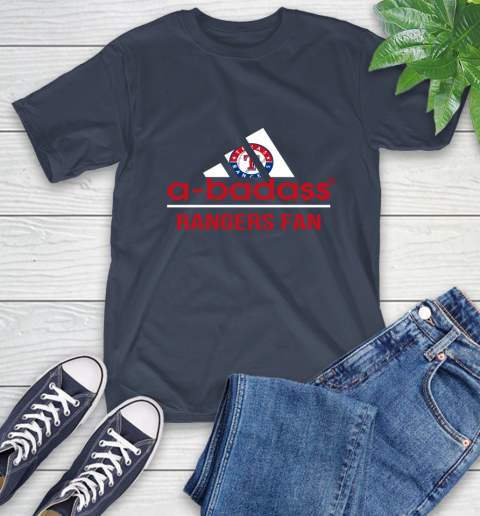MLB A Badass Texas Rangers Fan Adidas Baseball Sports T-Shirt 3