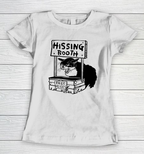 Hissing Booth Kitten Kitty Cat Furmom Furdad Funny Women's T-Shirt