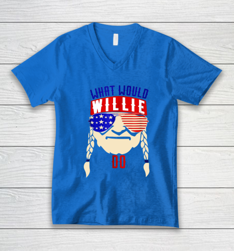 Willie Nelson shirt What would Willie do V-Neck T-Shirt 5
