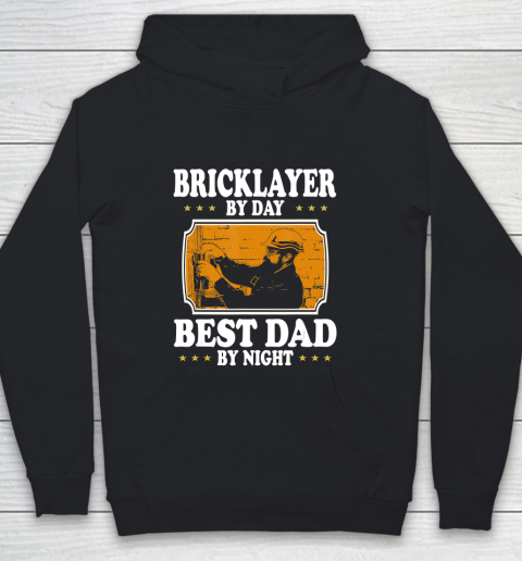 Father gift shirt Vintage Bricklayer by day best Dad by night lovers gift papa T Shirt Youth Hoodie