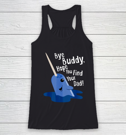 Bye Buddy Narwhal Elf Funny Christmas Holiday Gift Racerback Tank