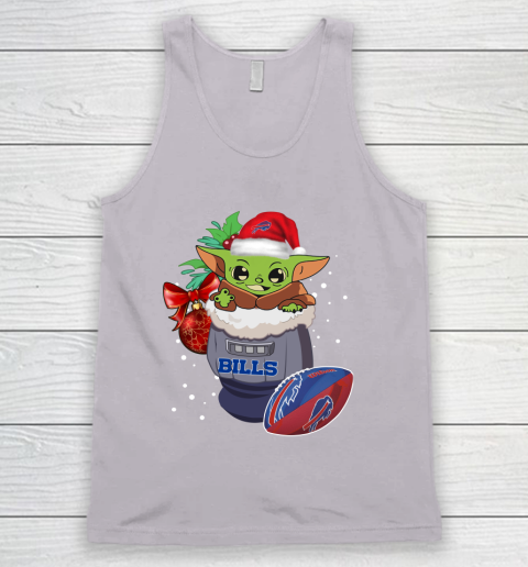 Buffalo Bills Christmas Baby Yoda Star Wars Funny Happy NFL Tank Top 4