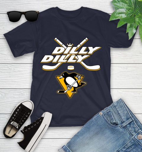 NHL Pittsburgh Penguins Dilly Dilly Hockey Sports Youth T-Shirt 3