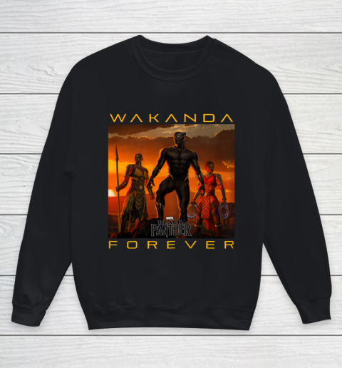 Marvel Black Panther Movie Wakanda Forever Graphic Youth Sweatshirt