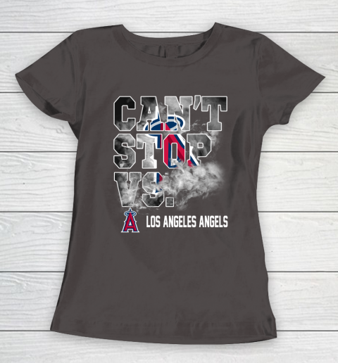 MLB Los Angeles Angels Baseball Can't Stop Vs Los Angeles Angels Women's T-Shirt 7