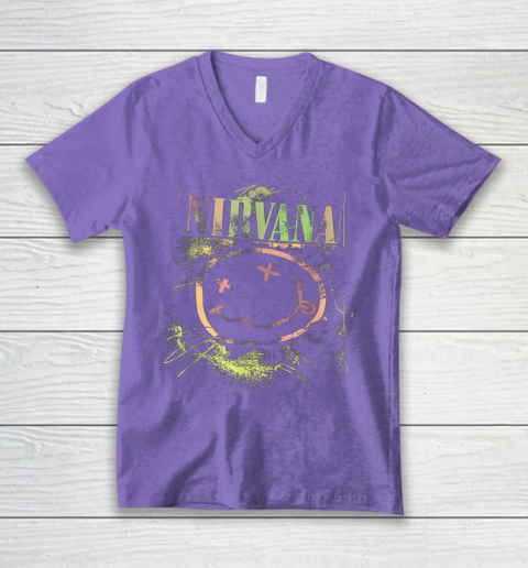 Vintage Nirvanas Smile Design Limited V-Neck T-Shirt 8