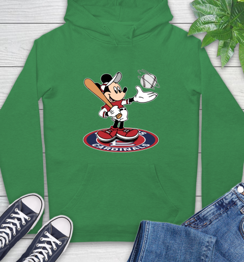 MLB Baseball St.Louis Cardinals Cheerful Mickey Disney Shirt Hoodie 8