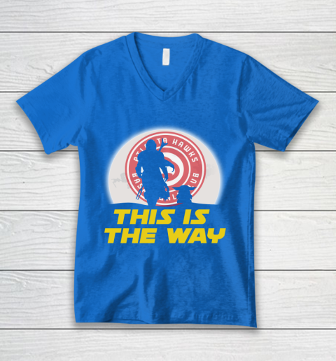 Atlanta Hawks NBA Basketball Star Wars Yoda And Mandalorian This Is The Way V-Neck T-Shirt 5