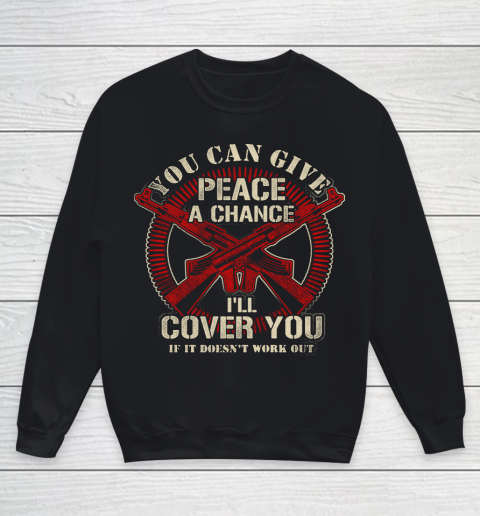 Veteran Shirt Gun Control I'll Cover You Youth Sweatshirt