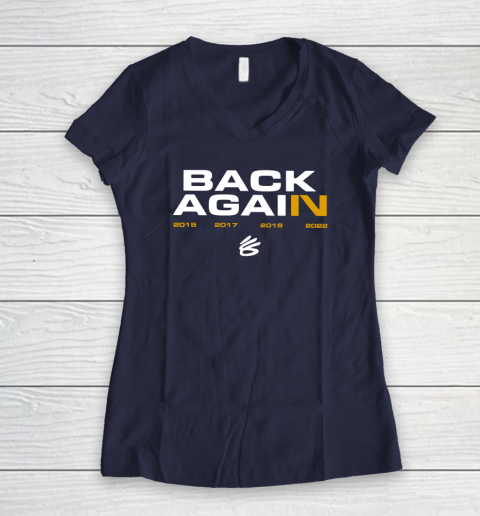 Back Again Warriors Women's V-Neck T-Shirt 7