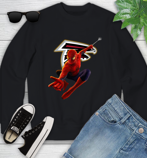 NFL Spider Man Avengers Endgame Football Atlanta Falcons Youth Sweatshirt 2