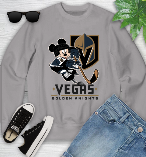 NHL Vegas Golden Knights Mickey Mouse Disney Hockey T Shirt Youth Sweatshirt 4