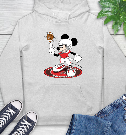 NFL Football Cleveland Browns Cheerful Mickey Disney Shirt Hoodie 2