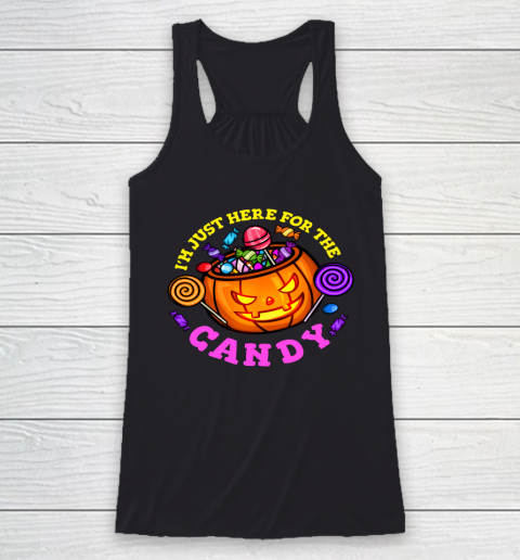 Halloween Candy Scary Pumpkin Trick or Treat Racerback Tank