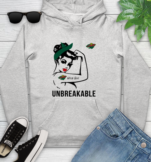 NHL Minnesota Wild Girl Unbreakable Hockey Sports Youth Hoodie