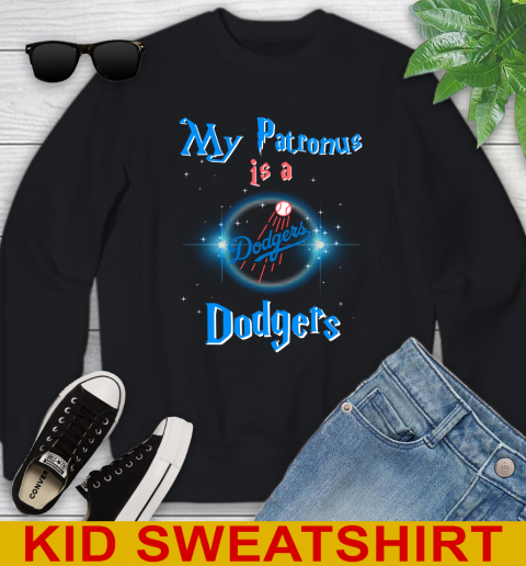 MLB Baseball Harry Potter My Patronus Is A Los Angeles Dodgers Youth Sweatshirt