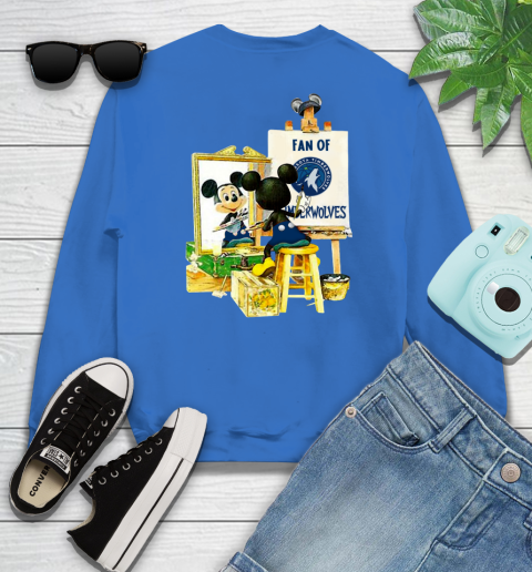 NBA Basketball Minnesota Timberwolves Mickey Drawing Shirt 34