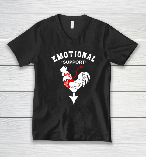 Chicken Emotional Support Cock V-Neck T-Shirt