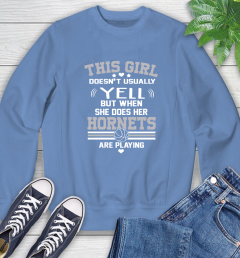 Charlotte Hornets NBA Basketball I Yell When My Team Is Playing Sweatshirt 11